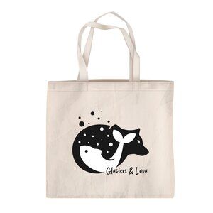 Bear Fish Yin Yang Glaciers & Lava Canvas Tote Bag